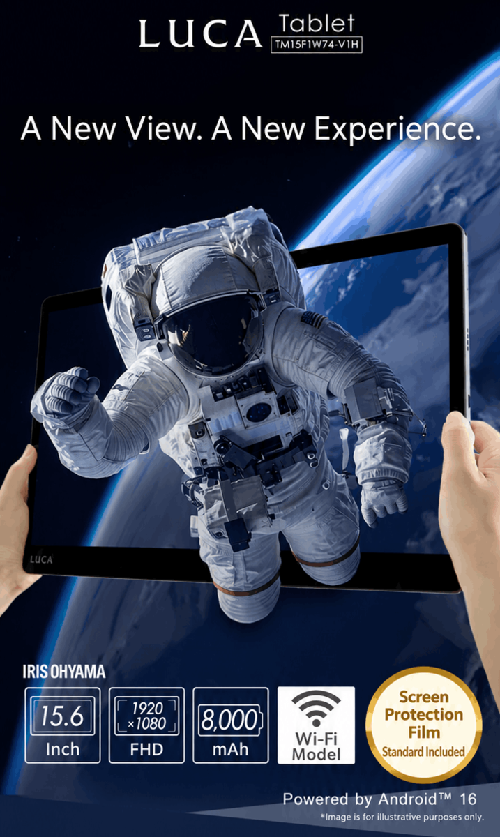 Immagine teaser del tablet Iris Ohyama Luca (traduzione automatica)