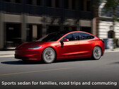 La Model 3 refresh era stata indicata con una fotocamera anteriore sul sito web ufficiale. (Fonte: Tesla)