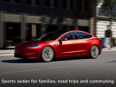 La Model 3 refresh era stata indicata con una fotocamera anteriore sul sito web ufficiale. (Fonte: Tesla)