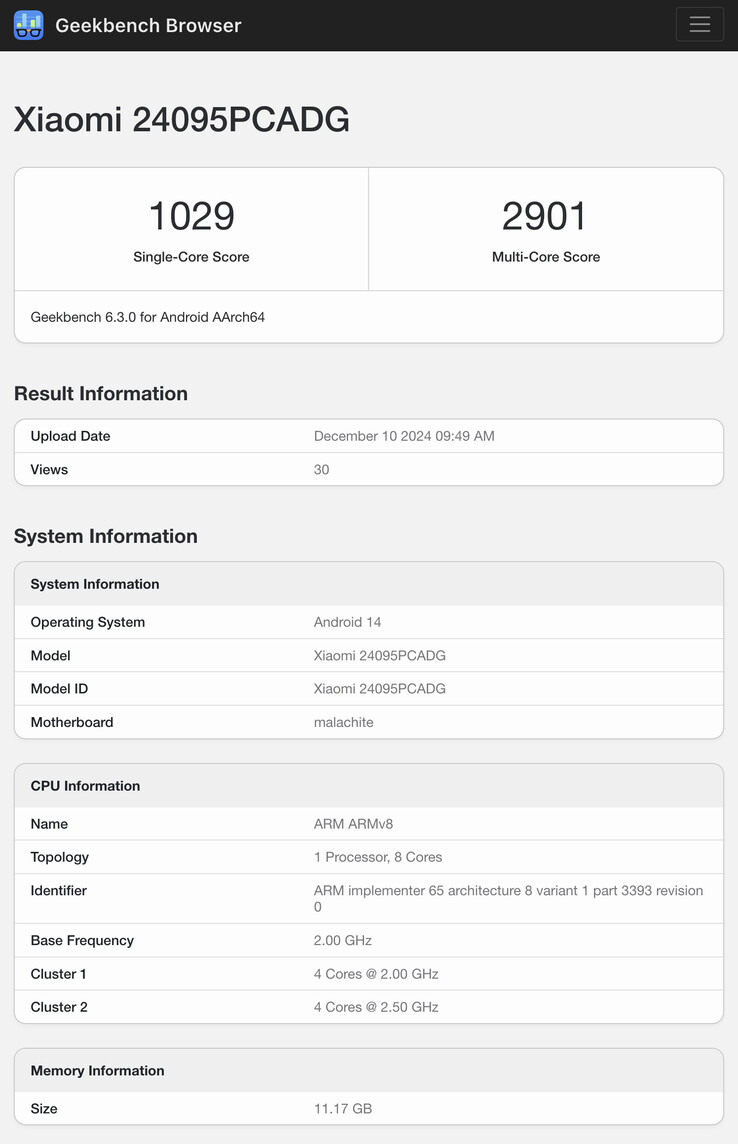 (Fonte: Geekbench)