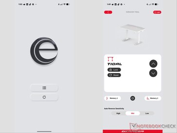 App Easy Control per la scrivania DXRACER Tidal.