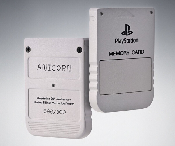 La capsula di memoria Anicorn ha un design identico alla scheda di memoria della PS1. (Fonte: Anicorn)