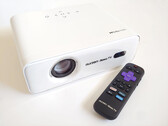 Proiettore Aurzen Eazze D1R Roku e telecomando.