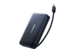 Il power bank Baseus PicoGo AM61 Magnetic (nella foto) con un cavo USB-C retrattile. (Fonte: Baseus)