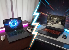 Lenovo LOQ 17 vs. Acer Nitro V 17 (fonte dell'immagine: Gemini-creato utilizzando foto di laptop reali)