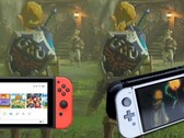 La simulazione dello Switch Pro mostra una maggiore profondità rispetto alla grafica dello Switch originale. (Fonte dell'immagine: Nintendo/ElAnalistaDeBits &amp; concetto Pro di Shigeryu - modificato)