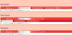 Vivaldi 4.1 opzioni di stile per le pile di schede (Fonte: Vivaldi Browser)