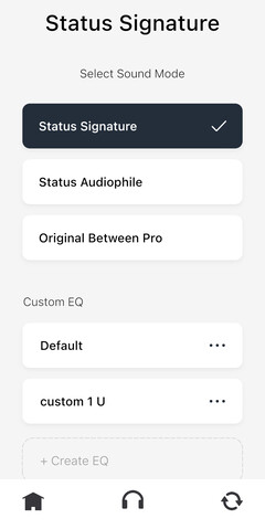 Sono disponibili una serie di modalità sonore predefinite con la possibilità di creare e salvare profili personalizzati.