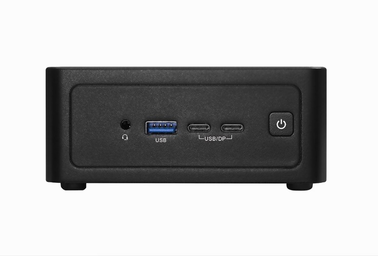 Il mini PC presenta un telaio minimalista di colore nero.