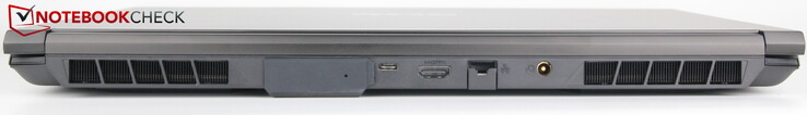 Posteriore: Porta d'acqua, USB-C 4.0 con Thunderbolt 4, HDMI, LAN, alimentazione
