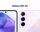 Si dice che Galaxy A55 arriverà nelle fantastiche colorazioni Iceblue, Lilac e Navy. (Fonte immagine: Android Headlines)