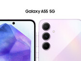 Si dice che Galaxy A55 arriverà nelle fantastiche colorazioni Iceblue, Lilac e Navy. (Fonte immagine: Android Headlines)