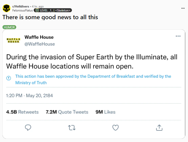 Il post di Reddit con il tweet falso che ha dato il via a tutto. (Fonte immagine: Reddit)