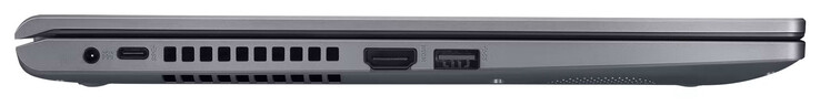 A sinistra: connettore di alimentazione, USB 3.2 Gen 1 (USB-C), HDMI, USB 3.2 Gen 1 (USB-A)