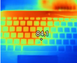 Immagine termica di Acer del portatile di confronto