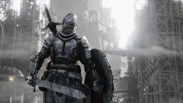 Un'immagine che mostra un cavaliere in Bleak Faith: Forsaken. (Fonte: Steam)