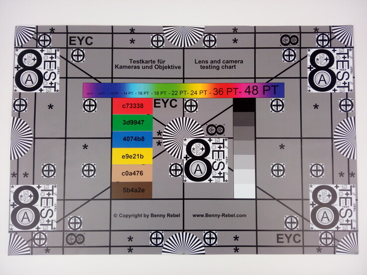 Una foto del nostro test chart