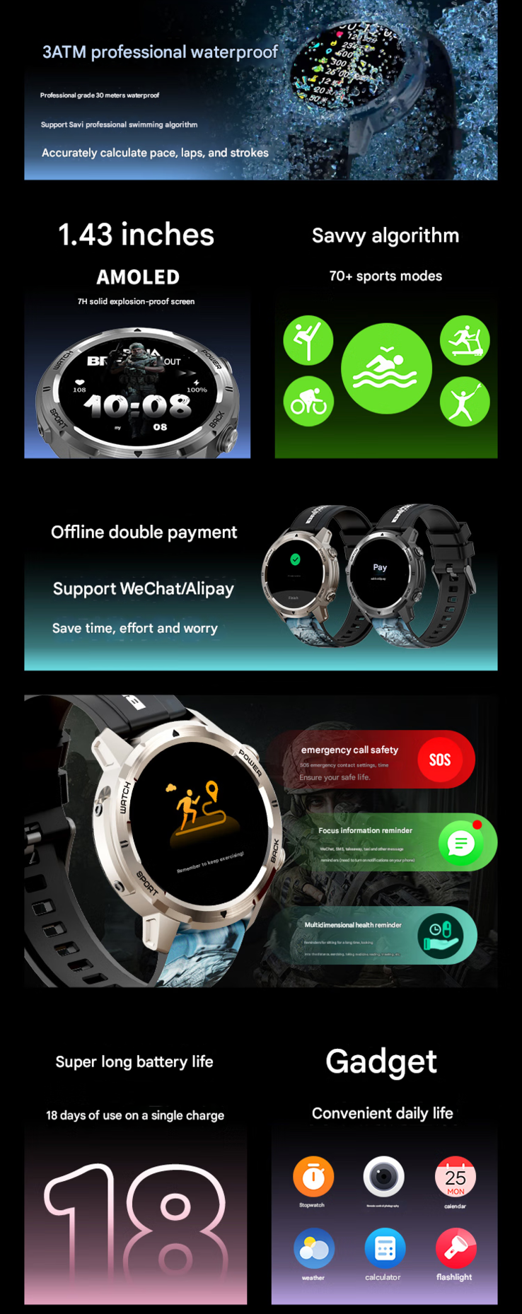 I punti salienti del Watch Pro (Fonte: Lenovo - traduzione automatica)