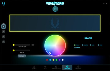 Utilità FireStorm - Opzioni RGB