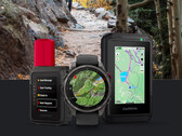 L'inReach Mini 3 accanto a un Fenix 8 Pro e a un eTrex Touch. (Fonte immagine: via u/LargeIntestine)