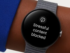 Rappresentazione artistica del monitoraggio dello stress su un Pixel Watch. (Fonte: Neume)