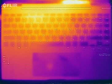 Temperature di superficie durante lo stress test (lato superiore)