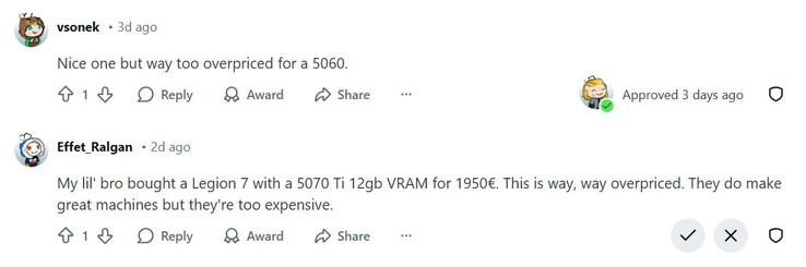 Commenti sul nostro canale Reddit