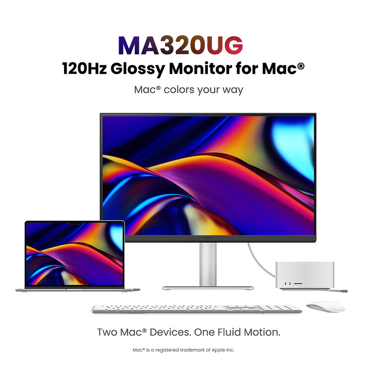 Il monitor BenQ MA320UG è dotato di due porte Thunderbolt 4