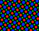 Con questa densità di pixel, uno schermo 2K misurerebbe solo 1 x 1 mm. (Fonte immagine: Wikimedia)