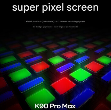 Display del Redmi K90 Pro Max (Fonte immagine: Xiaomi - traduzione automatica)