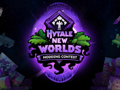 Un banner che annuncia il concorso di modding Hytale's New Worlds