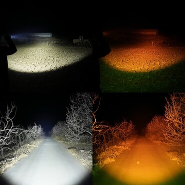 Un filtro ambrato trasforma la luce in arancione