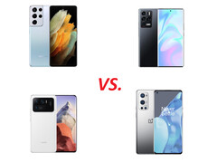 I concorrenti nel nostro confronto della fotocamera: Samsung Galaxy S21 Ultra, Xiaomi Mi 11 Ultra, OnePlus 9 Pro, e ZTE Axon 30 Ultra.