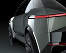 Il SUV elettrico Toyota FT-3e ha un display esterno sulla porta. (Fonte: Toyota)