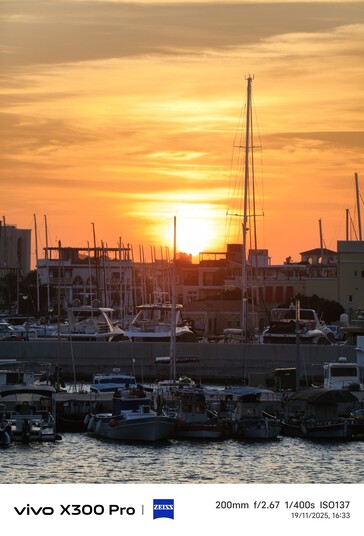 Vivo X300 Pro con teleconvertitore Illuminazione Raw.