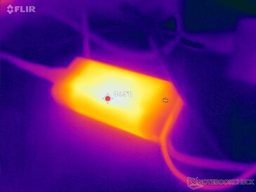 L'adattatore CA raggiunge oltre 35 C quando è sotto carico
