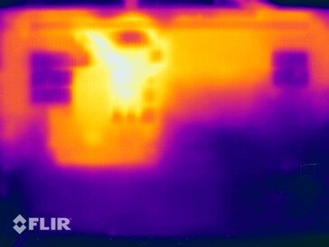 Temperature superficiali nella prova di stress (in basso)