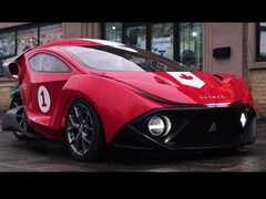 Il prototipo dell&#039;auto elettrica Daymak Spiritus si presenta con una vernice patriottica canadese (Immagine: Mike Chow)