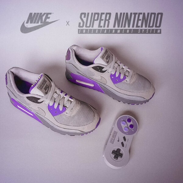 Le sneakers sono state realizzate per celebrare il 35° anniversario della SNES, ma non saranno prodotte in serie. (Fonte: Bonzanini Design)