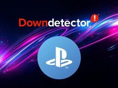 Il simbolo di PlayStation Network è mostrato sotto il logo di Down Detector