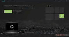 Schermata principale Alienware Command Center