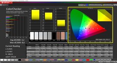 CalMAN ColorChecker (modalità: nativo, spazio colore di destinazione P3)