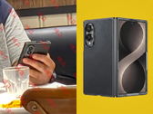 Nella foto, una fotografia appena trapelata di Samsung  Z Fold 8 Ultra: Una foto appena trapelata del Samsung Galaxy Z Fold 8 Ultra (a sinistra), insieme ad un'immagine precedentemente trapelata della sua custodia da Alibaba.