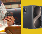 Nella foto, una fotografia appena trapelata di Samsung  Z Fold 8 Ultra: Una foto appena trapelata del Samsung Galaxy Z Fold 8 Ultra (a sinistra), insieme ad un'immagine precedentemente trapelata della sua custodia da Alibaba.