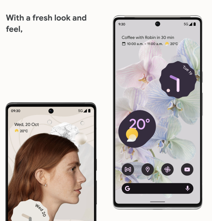 Il Pixel 6 Pro ha un "look and feel fresco" - basta non menzionare Android. (Immagine: Google)