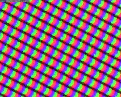 Matrice di subpixel dietro la superficie opaca del display