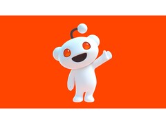 Un'immagine promozionale della mascotte di Reddit, Snoo, raffigurata su un semplice sfondo rosso. (Fonte: Reddit)