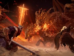 Gioco in cooperativa di Elden Ring Nightreign contro Tricephalos. (Fonte: Steam)