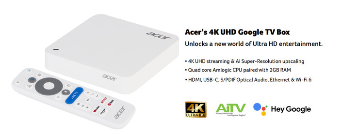 I punti salienti del Google TV Box 4K (Fonte: Acer)