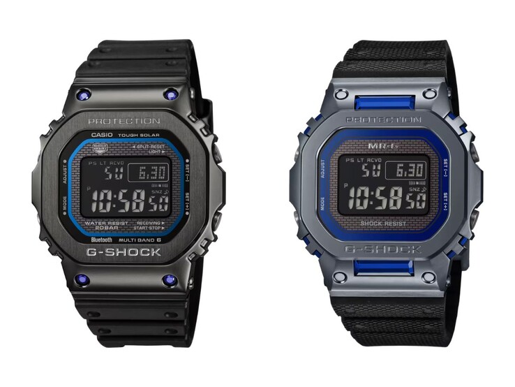 Il Casio G-Shock GMWB5000SB-1A2 (a sinistra) e MRGB5000SA-2 (a destra)